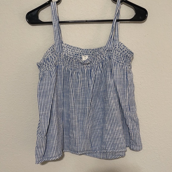 Blue and White Striped Tank Top - Picture 2 of 3